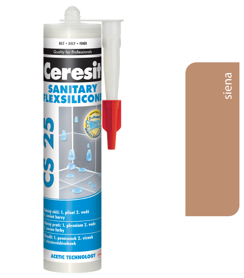 Ceresit CS 25 Sanitary 47 Siena 280ml - sanitárny silikón