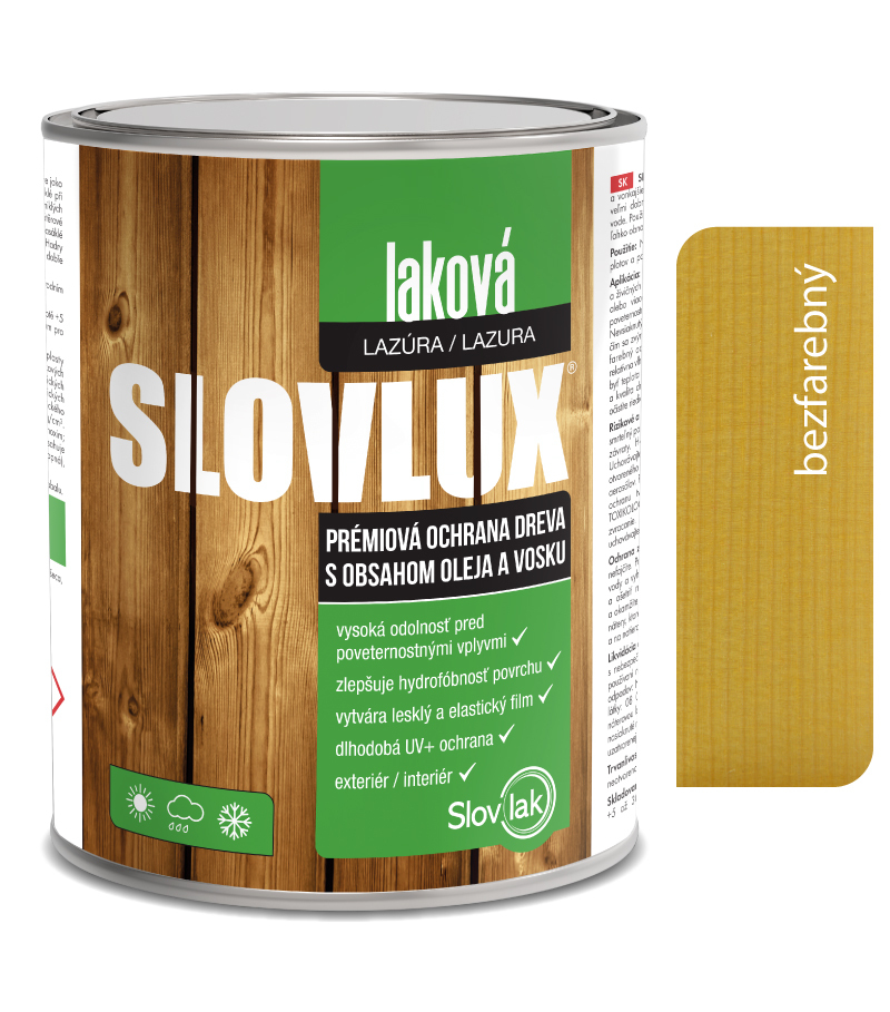 Slovlux Laková lazúra 0000 Bezfarebná 0