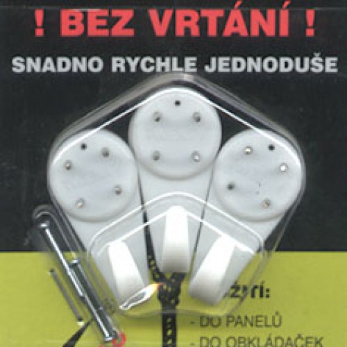 Twenty Maxi plastový háčik s kovovými hrotmi 4cm 3ks/bal.