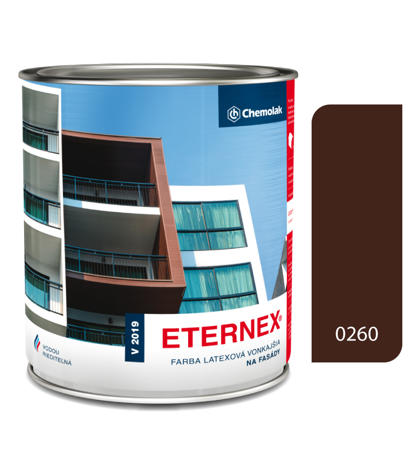 Eternex V2019 0260 hnedá - latexová vonkajšia farba 0