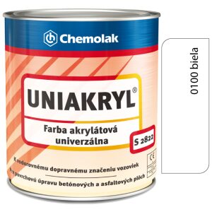 S2822 Uniakryl 0100 biela - Farba na značenie ciest