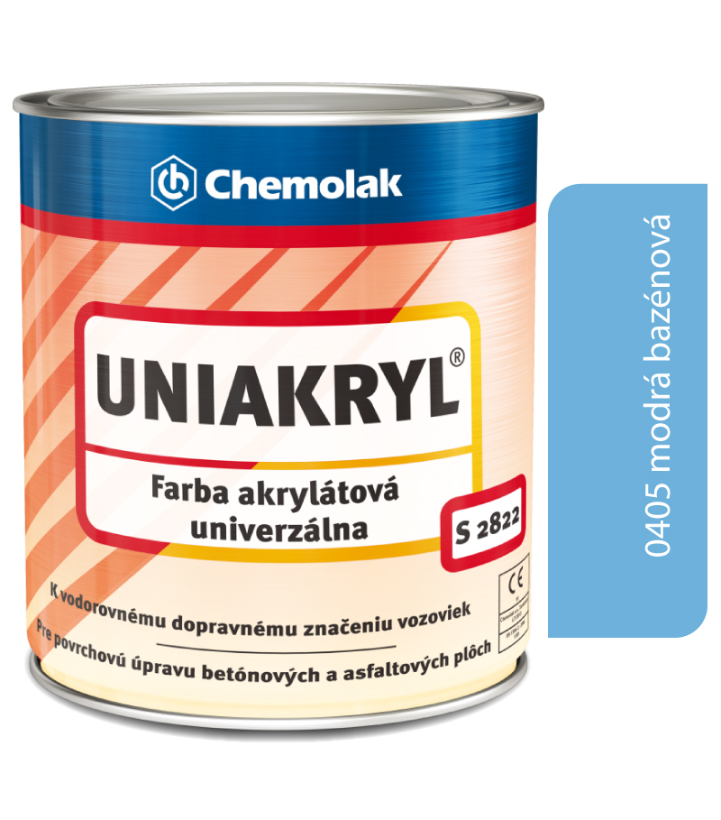 S2822 Uniakryl 0405 modrá - Farba na značenie ciest
