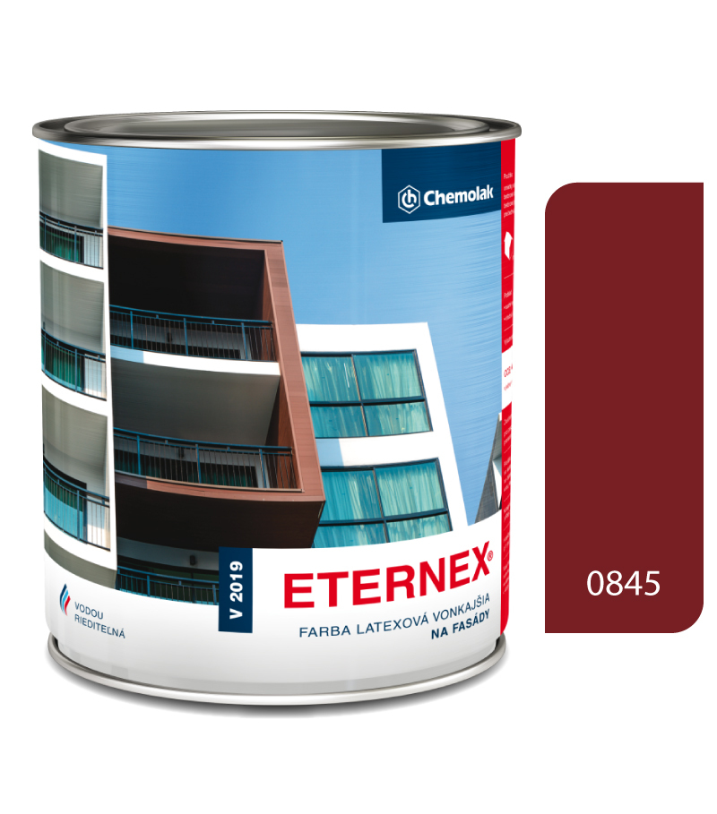 Eternex V2019 0845 tmavočervená - latexová vonkajšia farba 0