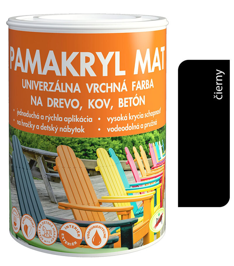 Pamakryl mat Ral 9011 čierny 0