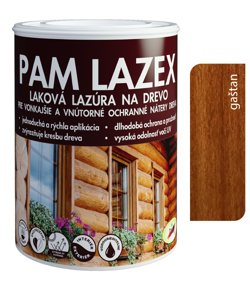 PAM Lazex gaštan - Hrubovrstvá lazúra 0