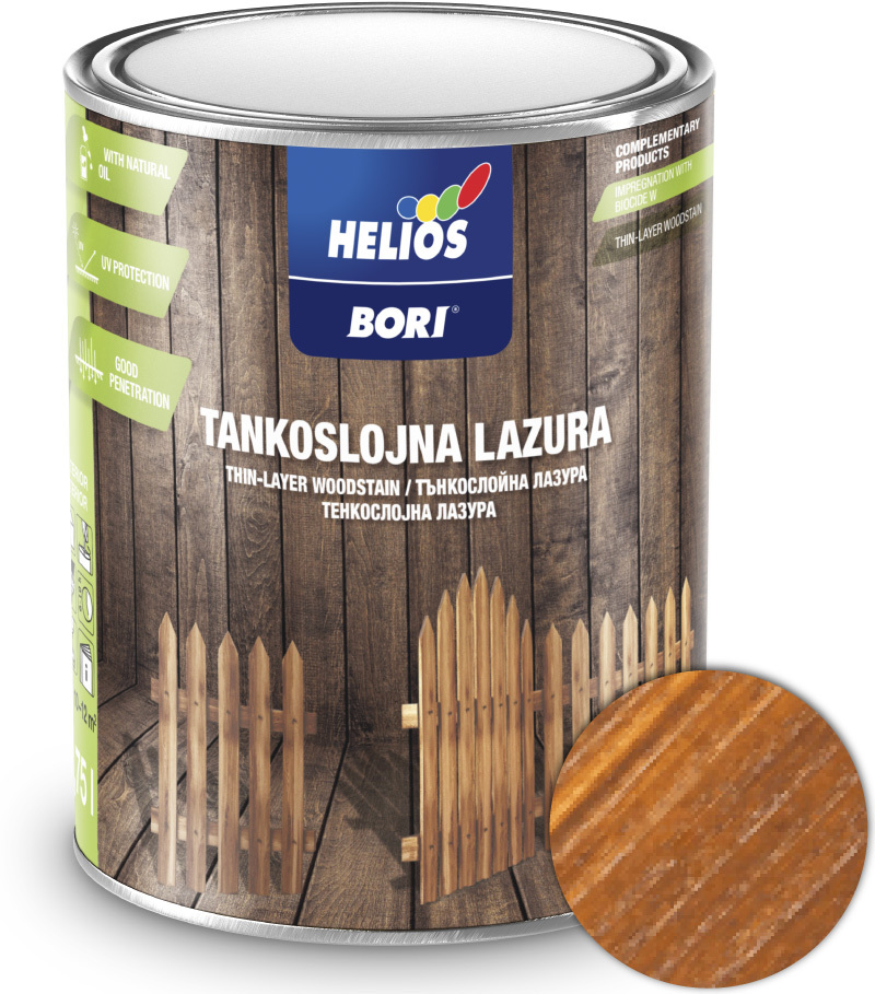 Bori Tenkovrstvá Lazúra Teak 3 0