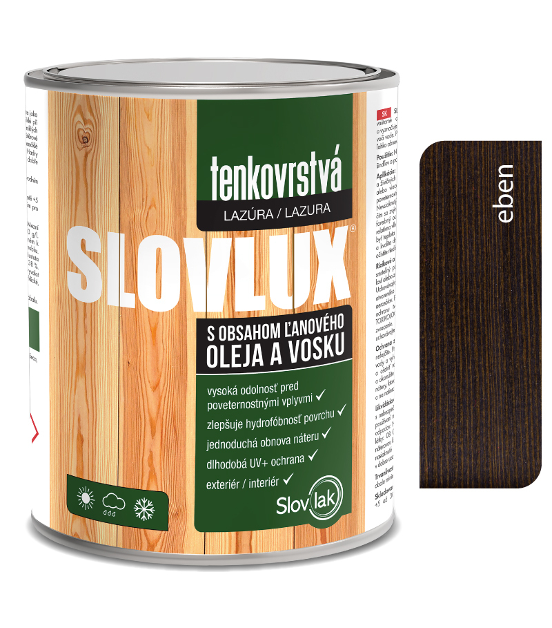 Slovlux Tenkovrstvá lazúra na drevo