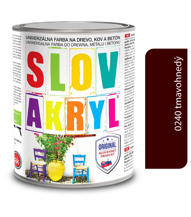 Slovakryl 0240 - tmavohnedý 0