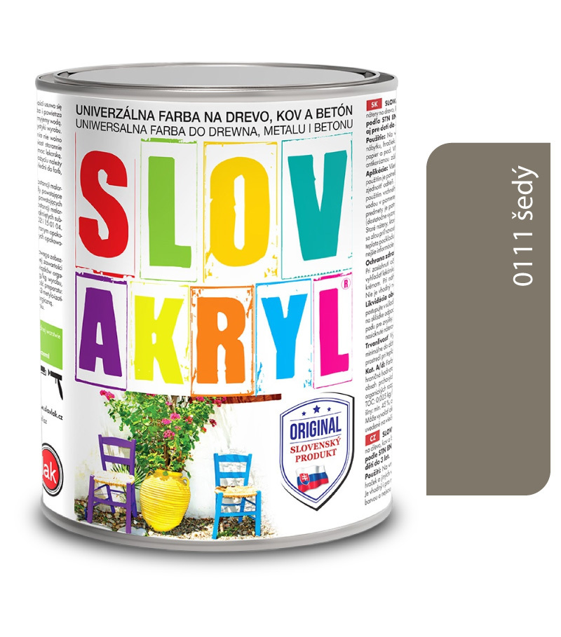 Slovakryl 0111 - šedý 0