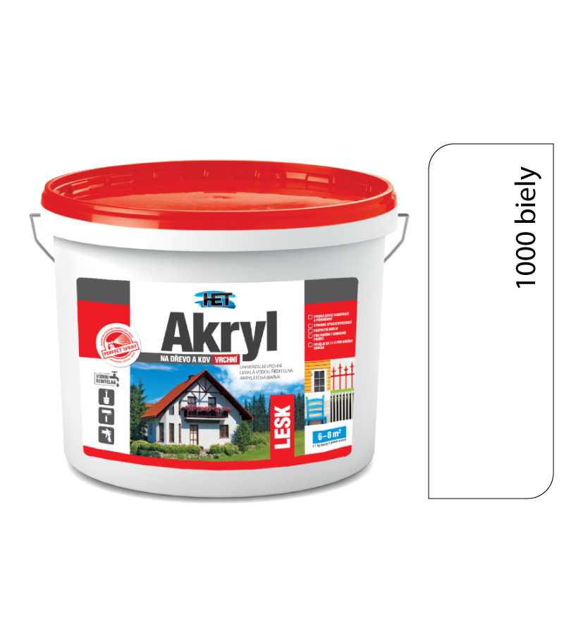 Het Akryl lesk 1000 3kg biela