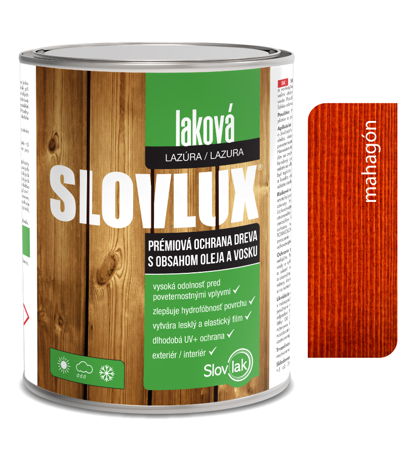 Slovlux Laková lazúra 0080 Mahagón 0