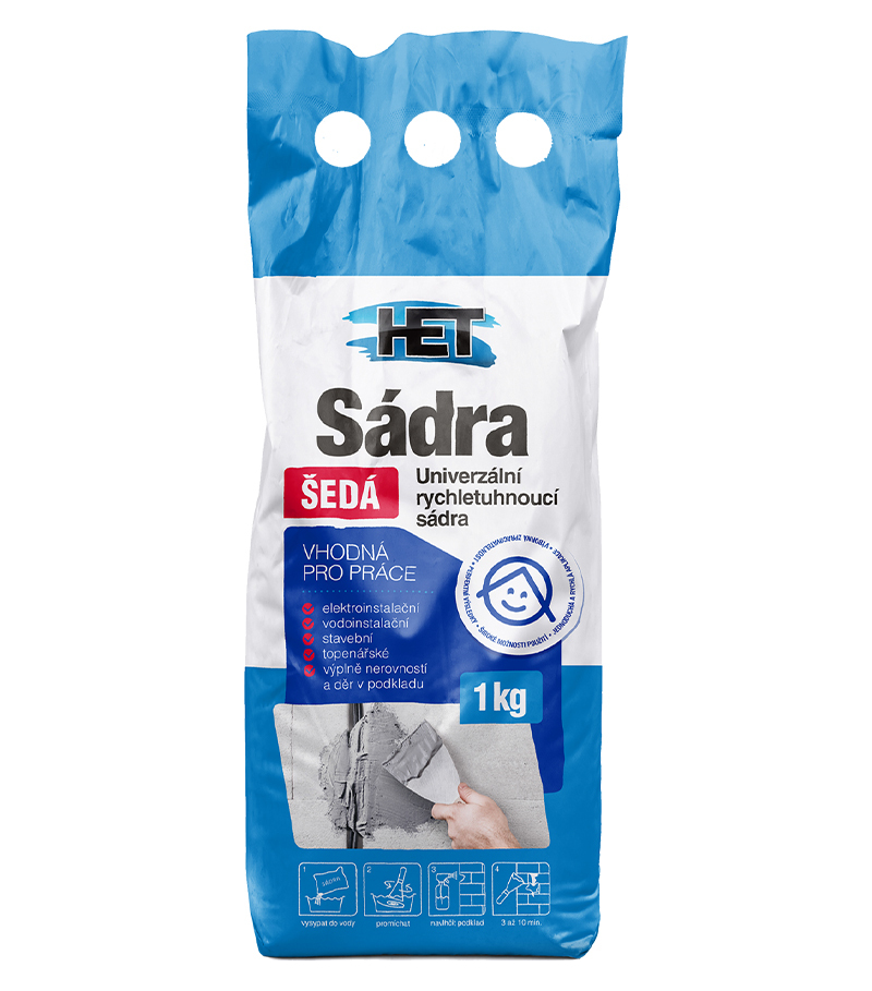 Het Sádra štukatérska šedá 1kg