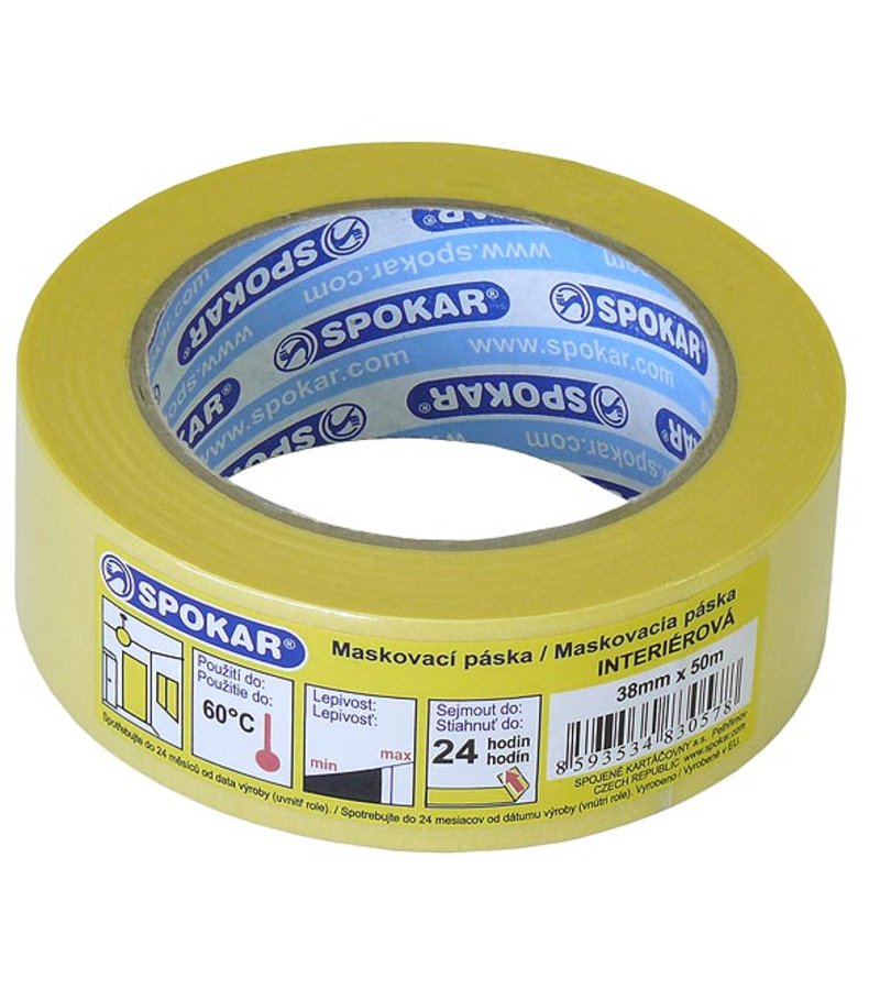 Spokar maskovacia páska interiérová 25mmx50m - 24h/60°C