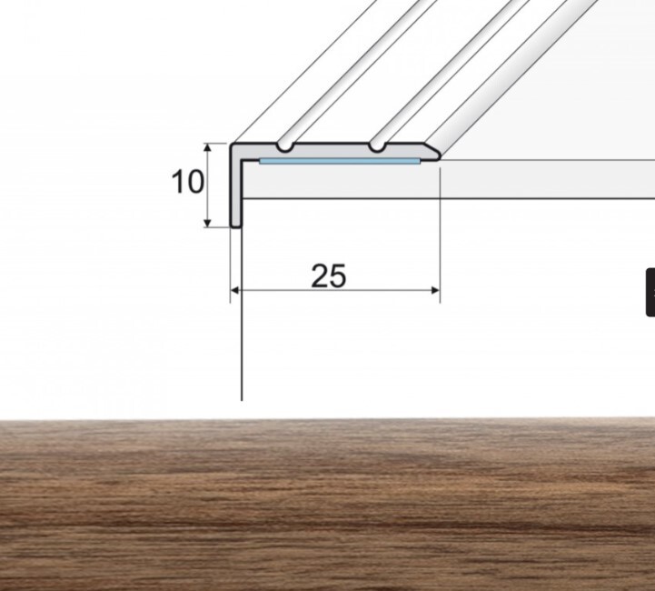 Profil schodový A31 Merbau samolepiaci
