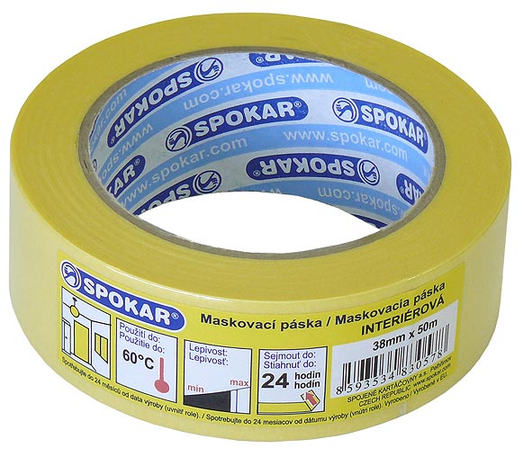 Spokar maskovacia páska interiérová 75mmx50m - 24h/60°C