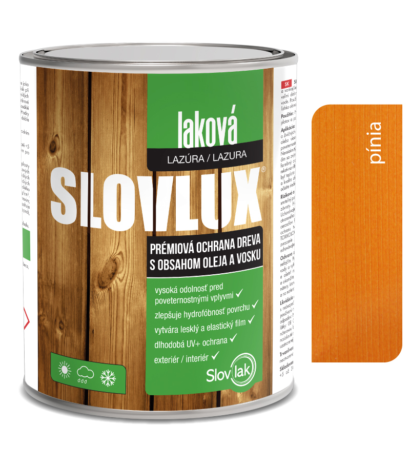 Slovlux Laková lazúra 0060 Pínia 2