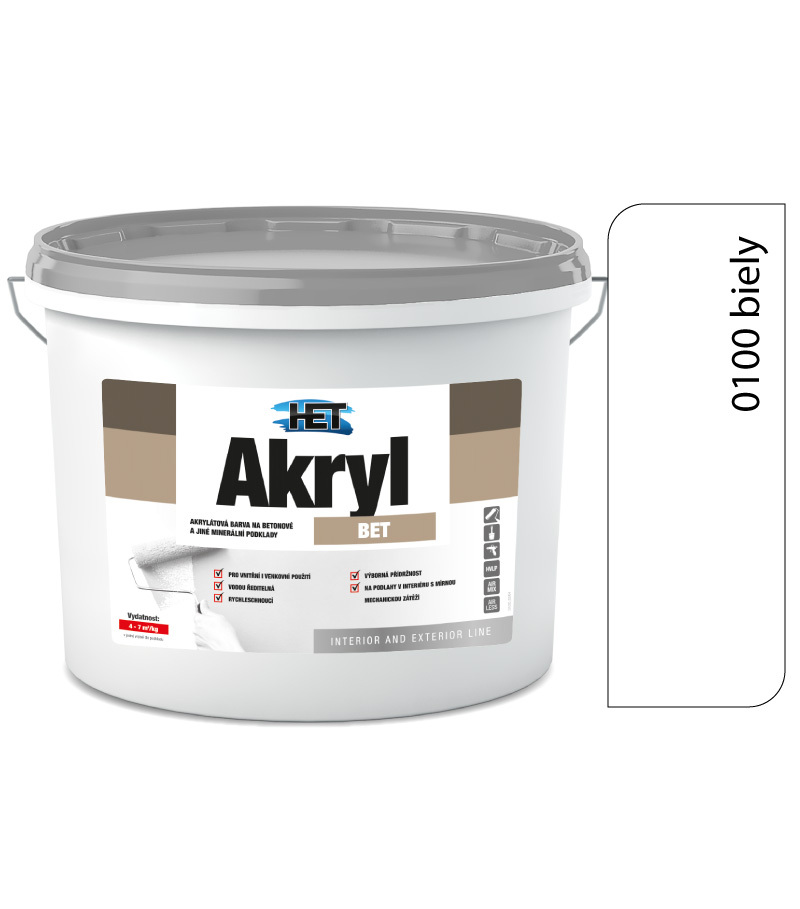 Het Akryl BET 0100 biela 5kg Het Akryl BET 0100 biela 5kg