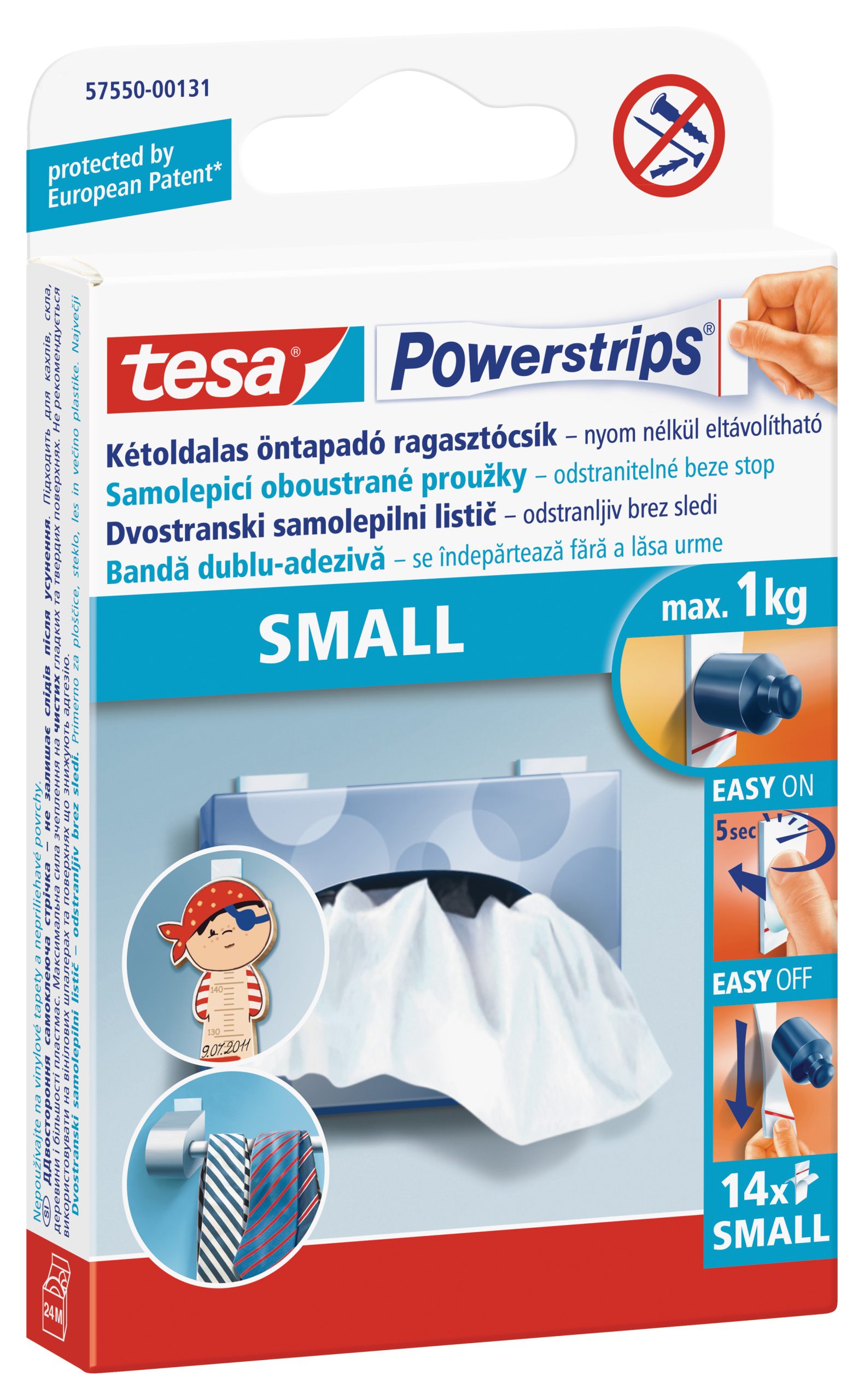 Páska 5755 obojstranná Small 14ks biela Tesa