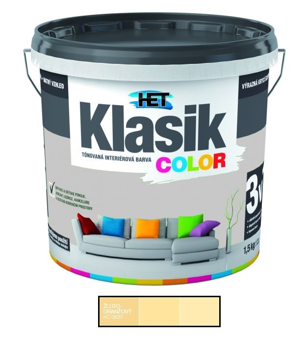 Het Klasik Color 0637 žltooranžový 1
