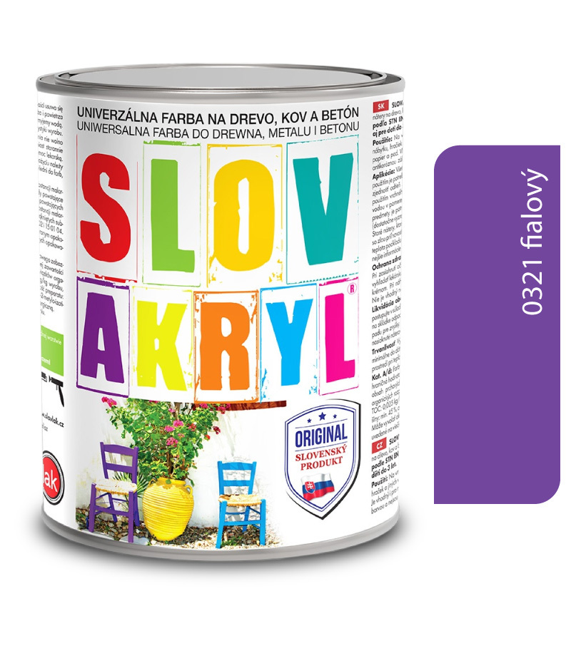 Slovakryl 0321 - fialový 0