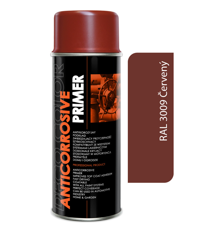 Deco Color Anticorrosive Primer - antikorózny základ RAL 3009 červený 400ml