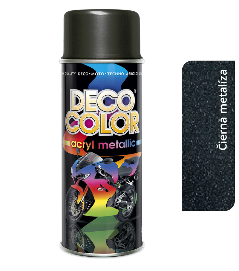 Deco Color Acryl Metallic - čierna metalíza 400ml