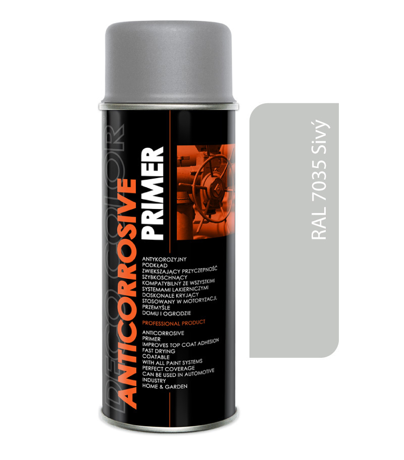 Deco Color Anticorrosive Primer - antikorózny základ RAL 7035 sivý 400ml