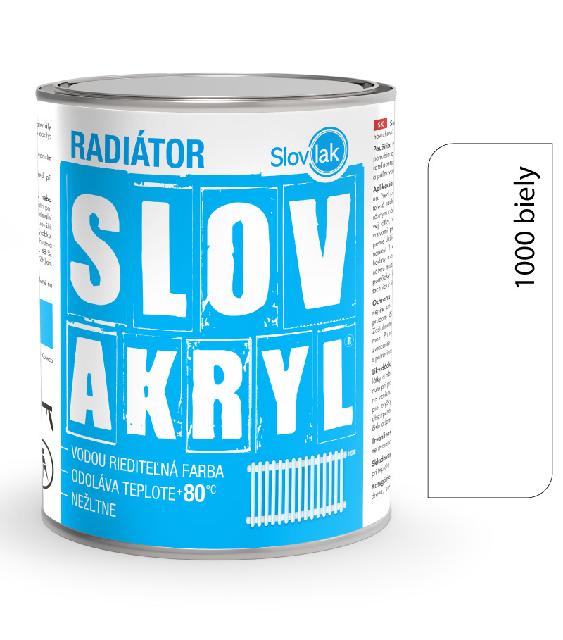 Slovakryl Radiátor biely 0