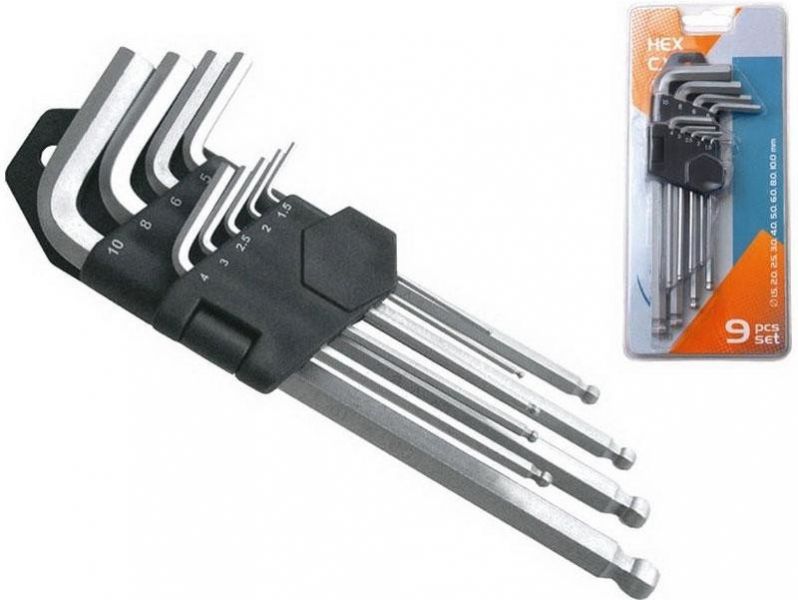 Sada imbusových kľúčov 1.5-10mm s guličkou Extol premium