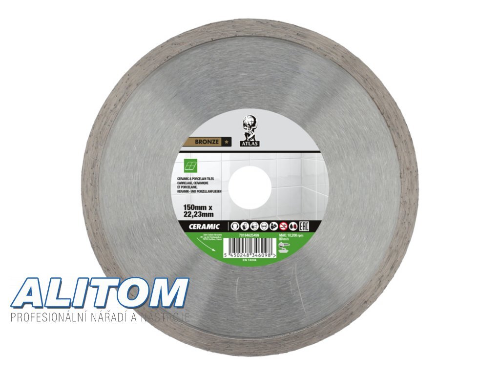 Kotuč diamant ceram atlas 150x22