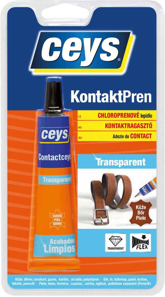 Ceys KontaktPrén Transparent - lepidlo vhodné na obuv