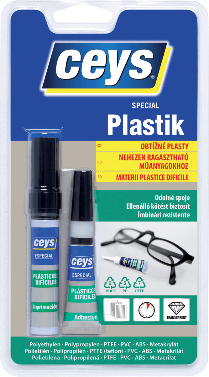 Ceys Special Plastik lepidlo na obtiažne plasty 3g+4ml