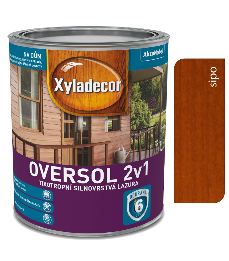 Xyladecor Silnovrstvá lazúra oversol 2v1 Sipo 5l