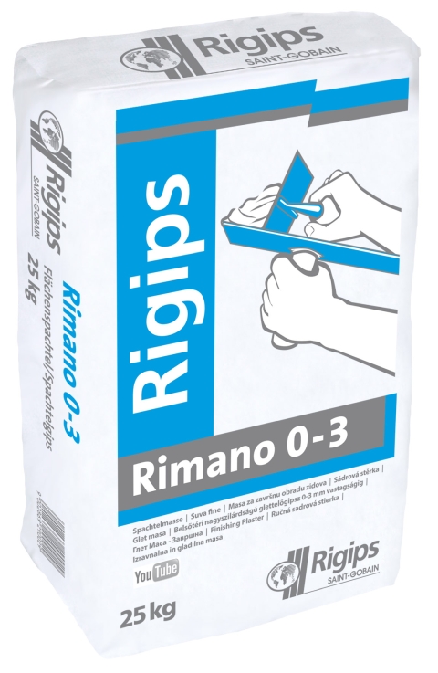 Rigips Rimano 0-3mm 25kg - sadrová stierka