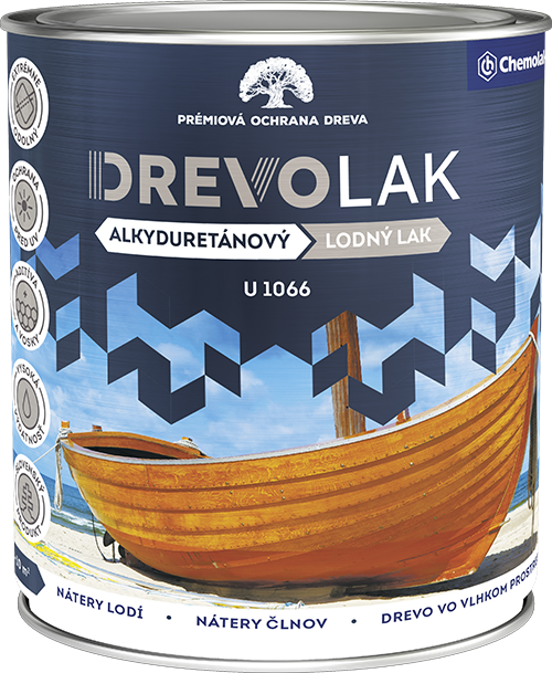 Lodný lak U1066 - Alkyduretánový lesklý transparentný lak na drevo 2