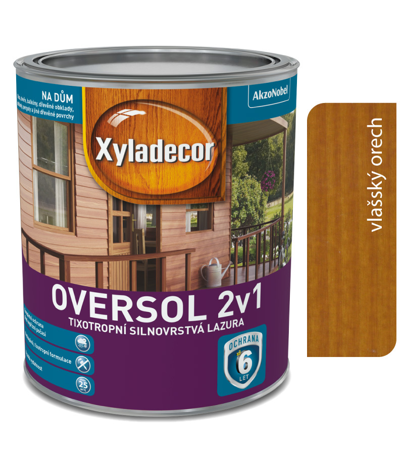 Xyladecor Silnovrstvá lazúra oversol 2v1 Vlašský orech 2