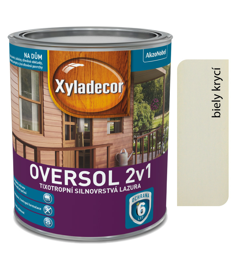 Xyladecor Silnovrstvá lazúra oversol 2v1 Biely 0