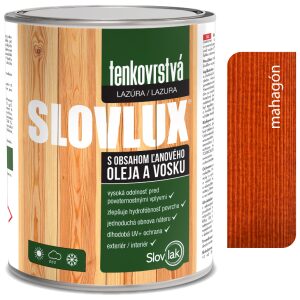 Slovlux tenkovrstvá lazúra na drevo mahagón 10L