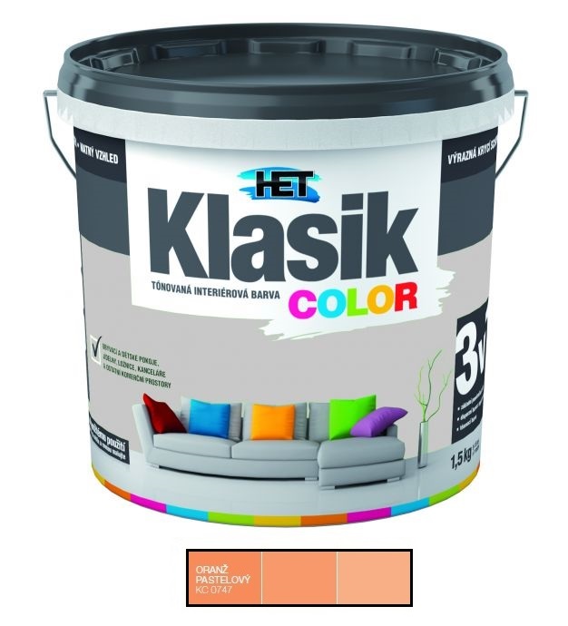 Het Klasik Color 0747 oranžový pastelový 1
