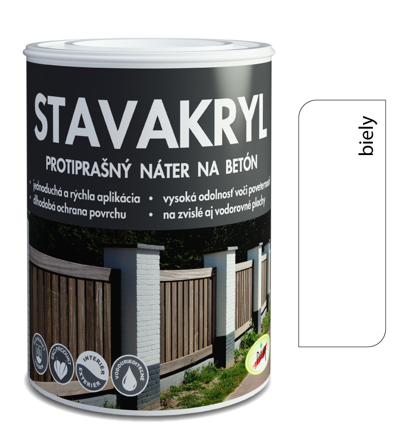 Pam Stavakryl biela 23kg - protiprašná farba na betón Pam Stavakryl biela 23kg - protiprašná farba na betón