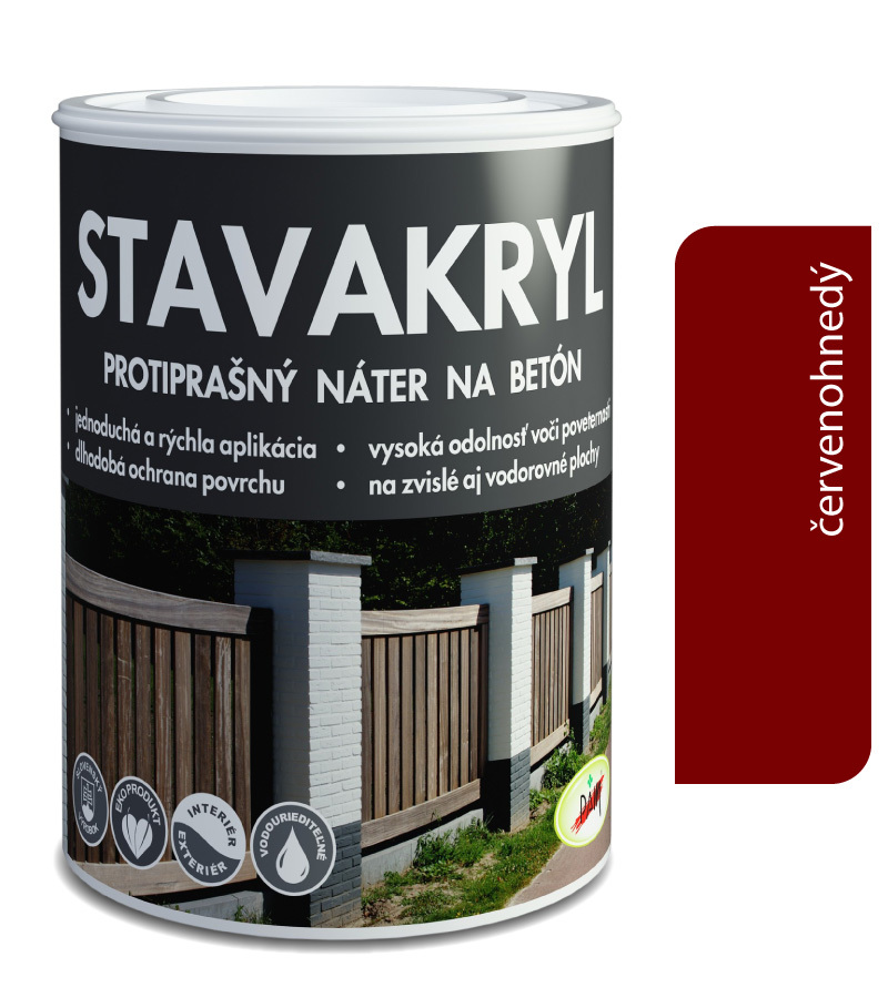 PAM Stavakryl červenohnedá - protiprašná farba na betón 7kg
