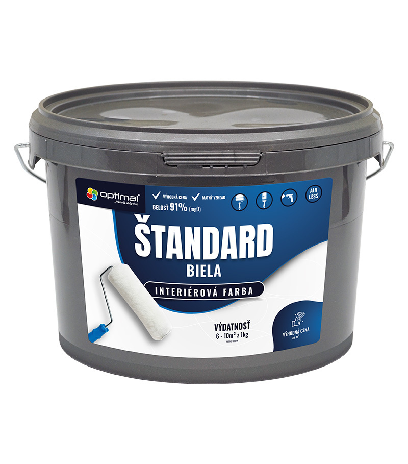Optimal Štandard 3kg - interiérová biela farba