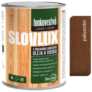 Slovlux tenkovrstvá lazúra na drevo palisander 10L
