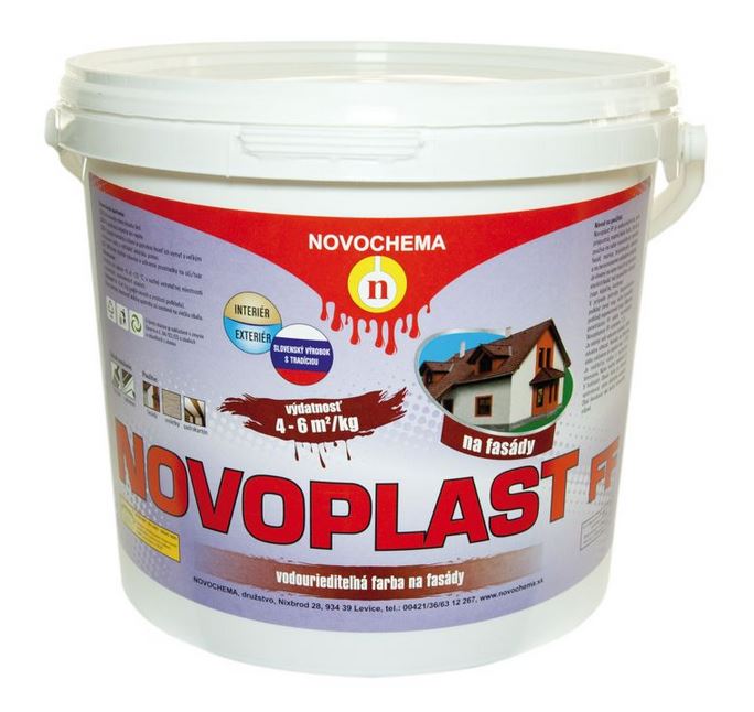Novoplast FF - Vodouriediteľná farba na fasády biela 5kg