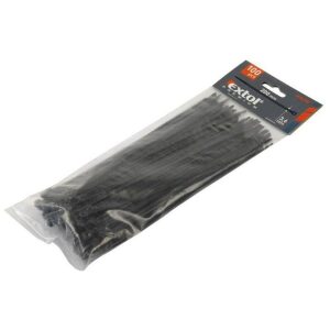 Extol Premium Pásky sťahovacie čierne 3.6x200mm 100ks priemer 50mm