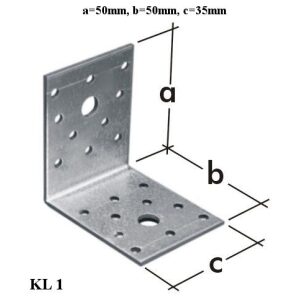 Domax KL1 Uholníková spojka 50x50x35x2.5mm