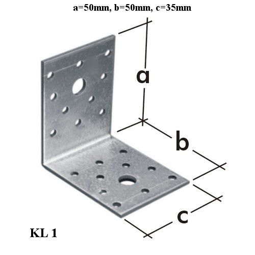 Domax KL1 Uholníková spojka 50x50x35x2.5mm