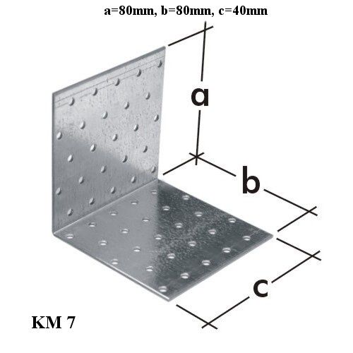 Domax KM7 Uholníková spojka 80x80x40x2mm