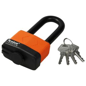 Extol Premium Zámok visiaci vodeodolný poplastovaný predĺžený