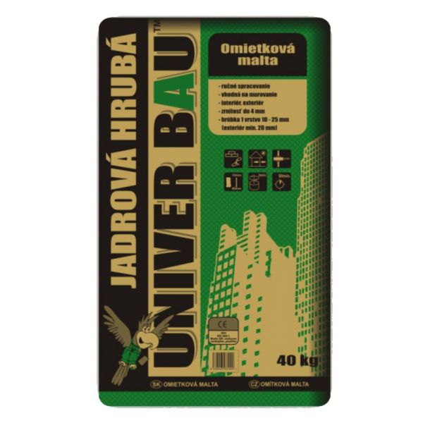 UNIVER BAU omietková malta jadrová hrubá 25kg UNIVER BAU omietková malta jadrová hrubá 25kg